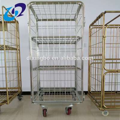 Dalian Xingbo hot sale warehouse storage galvanized heavy duty trolley 500kg